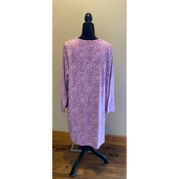 Women’s Pajama Gown Fleece Purple Size ? XL Oversized Relaxed Fit Comfortable - Picture 5 of 10
